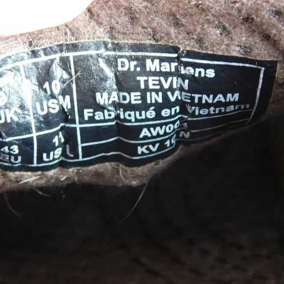 Doc Dr. Martens Tevin Brown Leather Slip-On Loafers Shoes Men's 10 US AW004 EUC - Picture 10 of 15